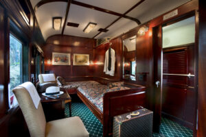 Interior of Vintage and Luxury Train